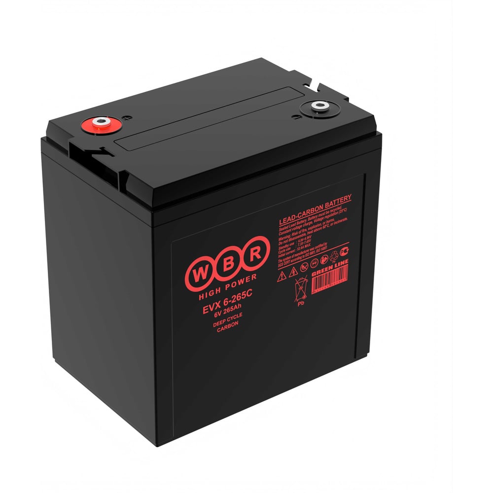 Изображение товара Аккумулятор WBR EVX6-275C 6 В 275 Ач AGM для штабелеров и погрузчиков
