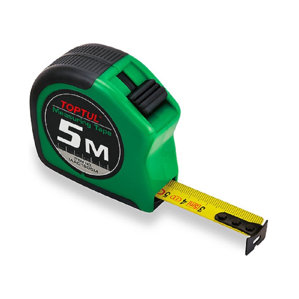 Изображение товара Рулетка TOPTUL IAAD1905M 5 м × 19 мм с автостопом, ABS/TPR