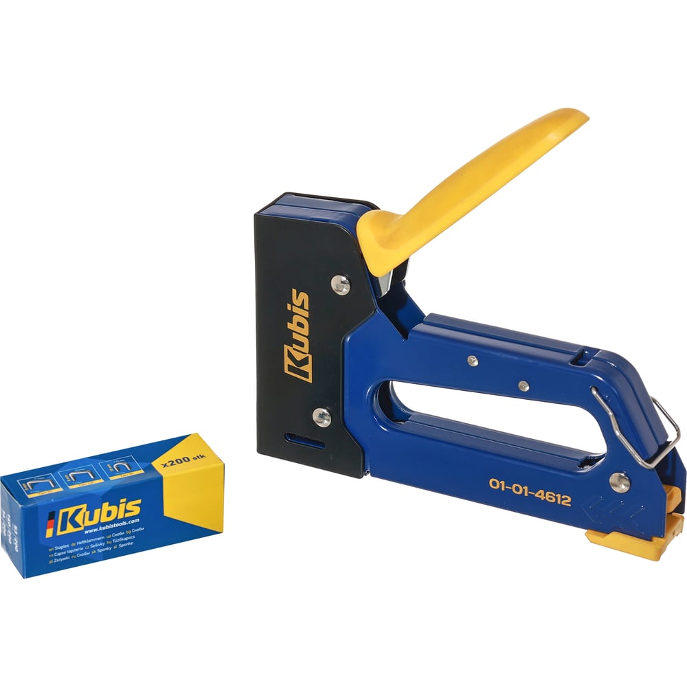 Изображение товара Степлер ручной металлический пружинный KUBIS скобы 3-В-1, скобы T53/T140/T36 6-12 мм 01-01-4612