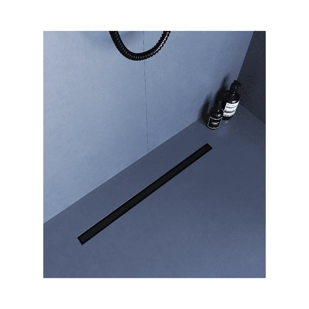 Изображение товара Душевой трап RGW SDR-51B-80 однолинейный щелевой 800 черный, 50 мм, сифон + ножки 76215180-04