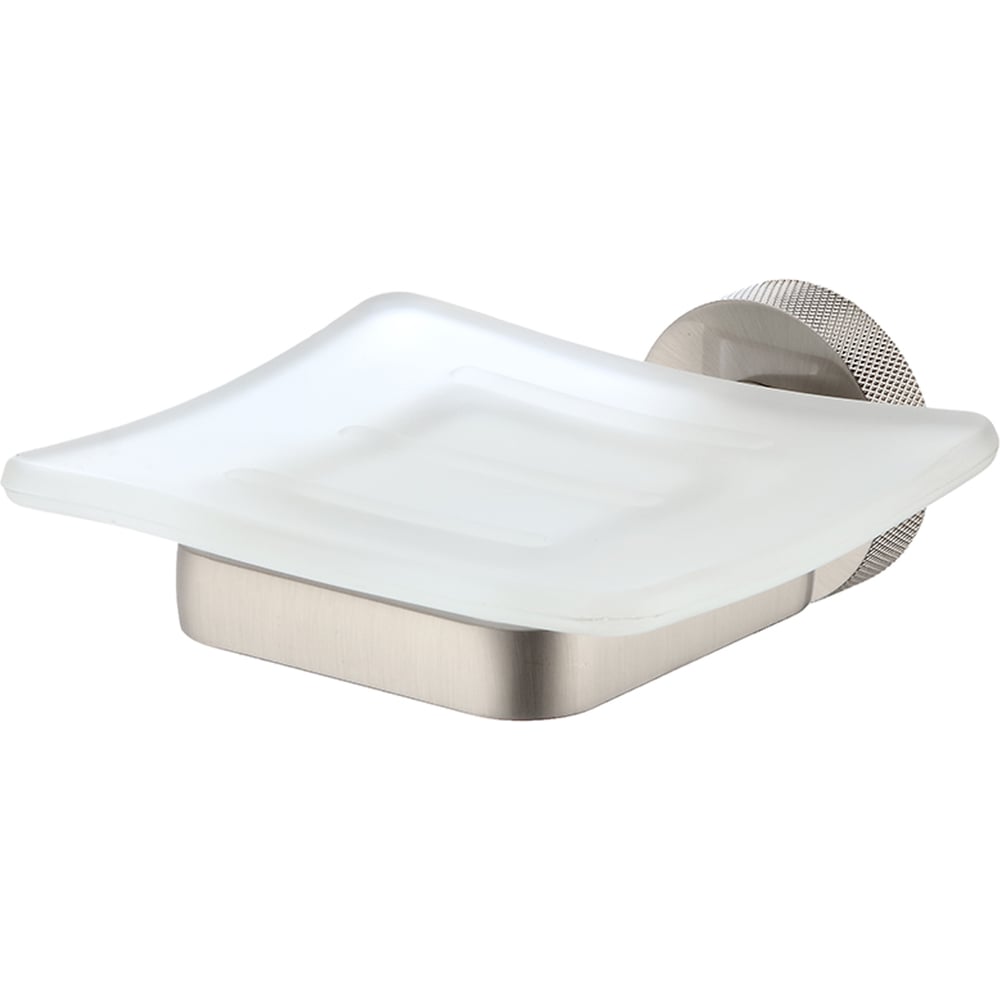 Изображение товара Мыльница WasserKRAFT Tauber K-64429 - настенная полочка из металла, пластика и матового стекла, ник