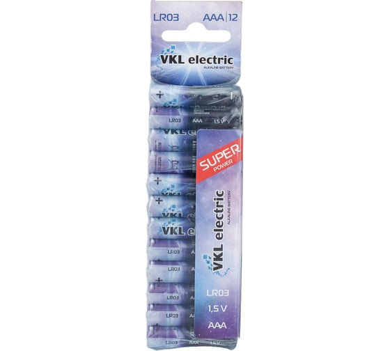 Изображение товара Батарейка VKL electric LR 03 / ААА Alkaline BLх12 1,5В 12 1011497