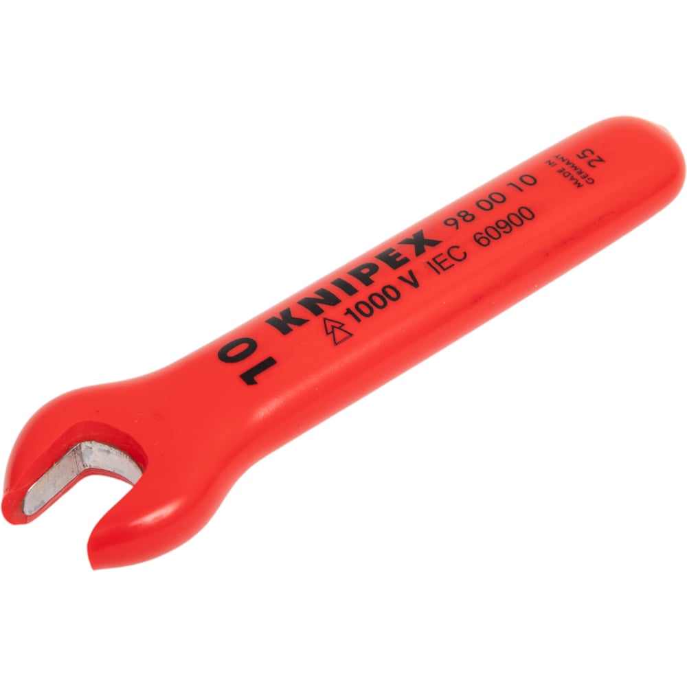 Изображение товара Рожковый ключ KNIPEX KN-980010 профессиональный для гайок 10 мм диэлектрическое покрытие
