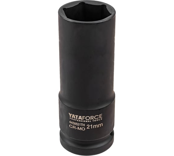 Изображение товара Головка ударная глубокая тонкостенная YATAFORCE 21мм, 1/2 (6гр.) YF-4458521TH(63341)