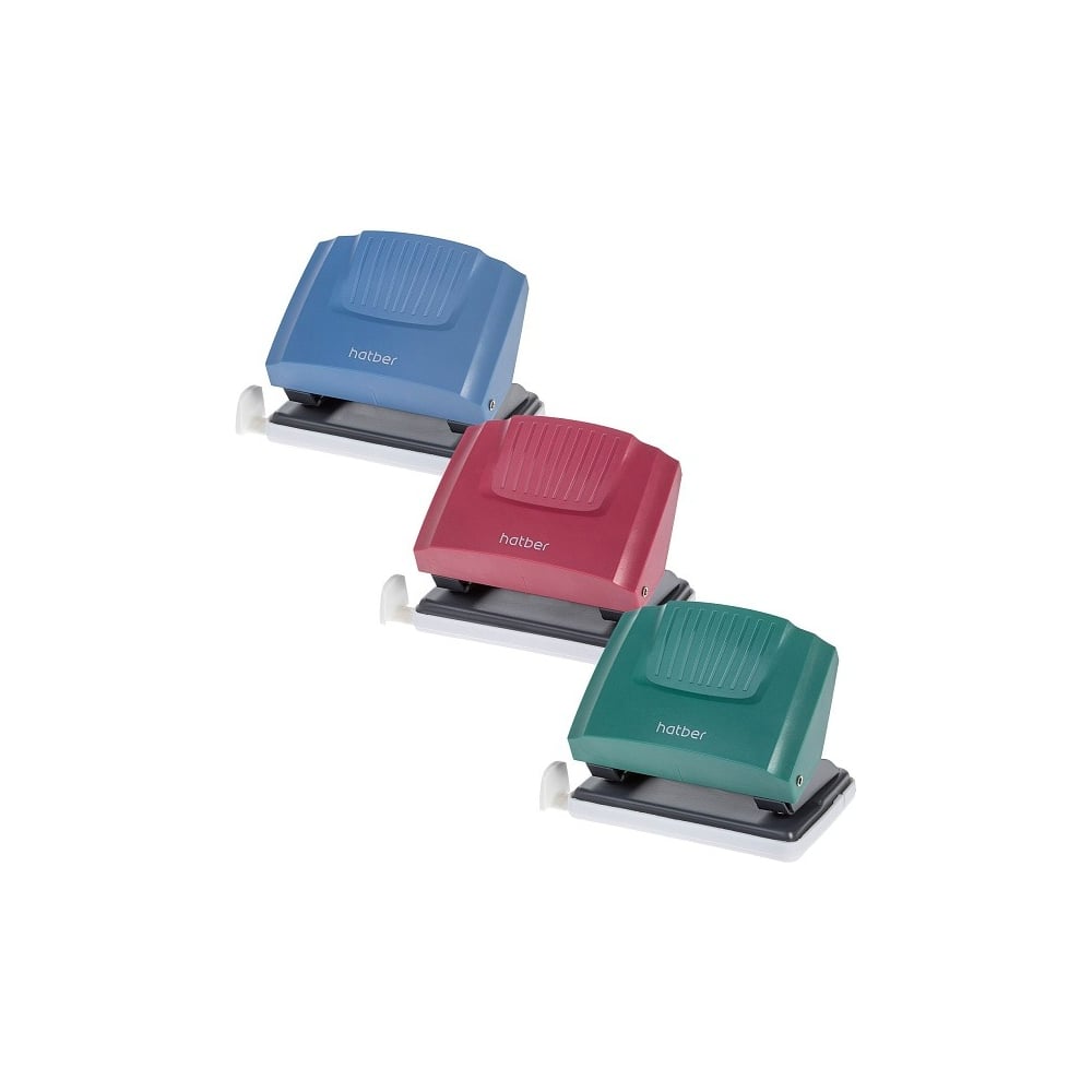 Изображение товара Дырокол Hatber Energy пластиковый, 20л, с линейкой Ассорти, 12шт. в уп 085969