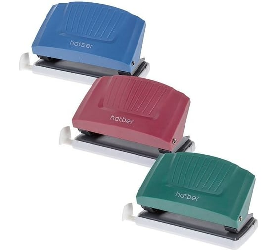 Изображение товара Дырокол Hatber Energy пластиковый,12л, с линейкой Ассорти, 12шт. в уп 085968