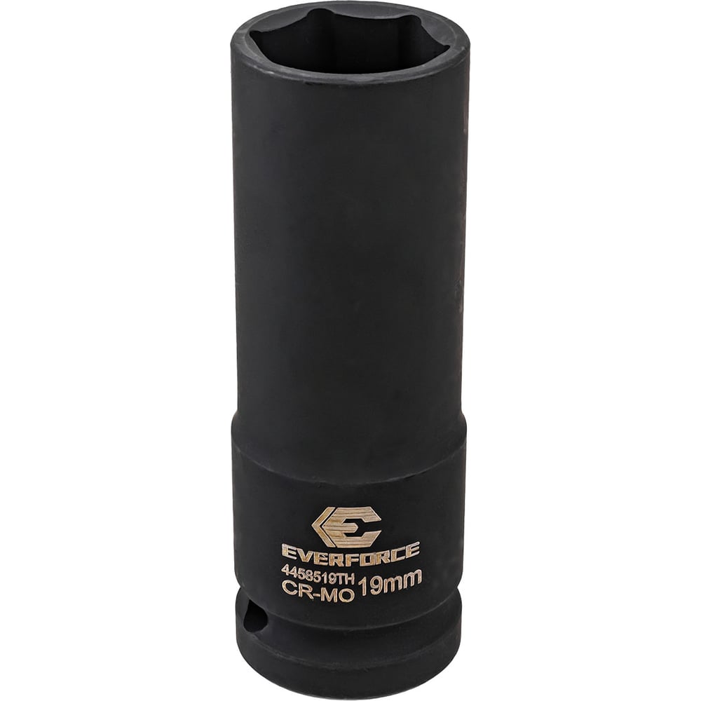 Изображение товара Головка ударная глубокая тонкостенная EVERFORCE 19мм, 1/2 (6гр.) EF-4458519TH(63325)