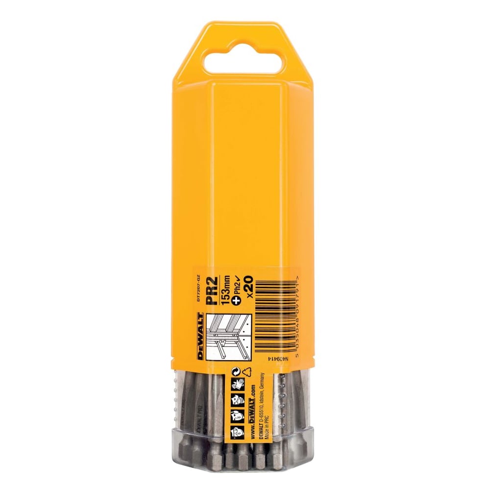 Изображение товара Бита Dewalt PH2, 153 мм, 20 шт., DT7207 DT7207-QZ