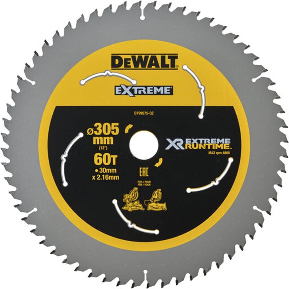 Изображение товара Пильный диск DEWALT DT99575 EXTREME RUNTIME 305x30 мм