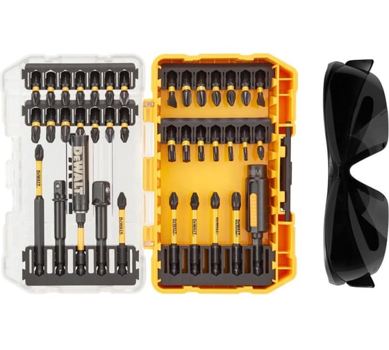 Изображение товара Набор ударные биты и защитные очки DEWALT FLEXTORQ DT70740T, 38 шт DT70740T-QZ