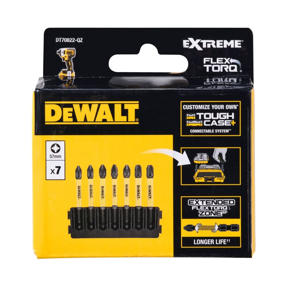 Изображение товара Бита DEWALT PZ1,2,3, 57 мм, шестигранный (HEX) DT70822-QZ