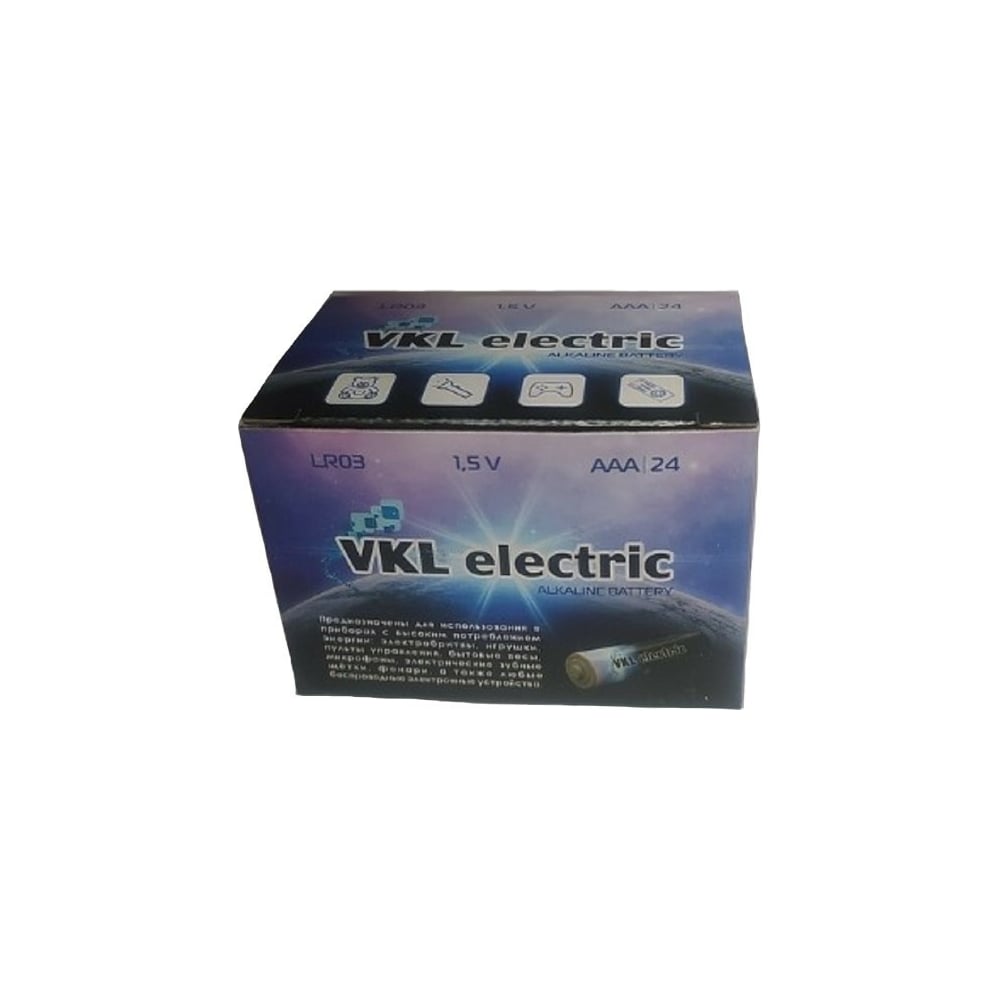 Изображение товара Батарейки VKL electric LR 03 ААА 24 шт щелочные упаковка