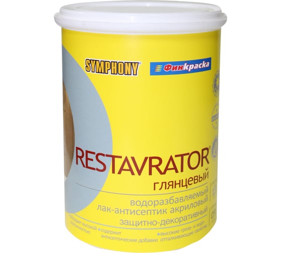 Изображение товара Лак антисептик SYMPHONY, реставратор EP гл., 1/0.9л, oсновной 00-01100995