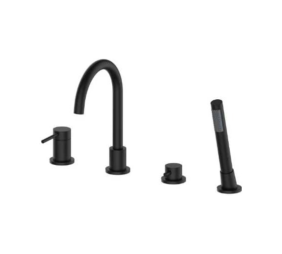 Изображение товара Смеситель на борт ванны OLIVEEKA Y черный матовый OL-669017-MB