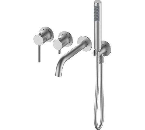 Изображение товара Смеситель для ванны OLIVEEKA скрытого монтажа с внутренней частью Y никель матовый OL-889017-BN