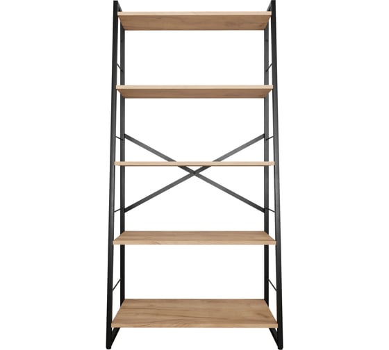 Изображение товара Стеллаж Металл-Завод GUTTA 117х73х28 см Л-образный с четырьмя полками, эвок, черный GSL11773284E2