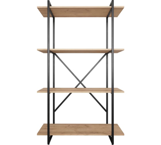 Изображение товара Стеллаж Металл-Завод GUTTA 151х92х34 см с четырьмя полками, эвок , черный GS15192344E2