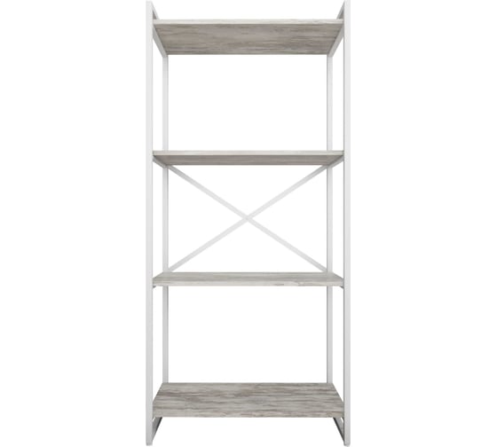 Изображение товара Стеллаж Металл-Завод GUTTA 151х69х34 см с четырьмя полками, патина , белый GS15169344P3