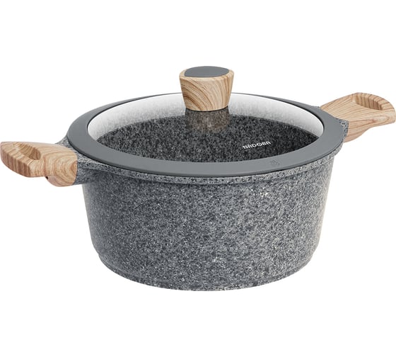 Изображение товара Кастрюля NADOBA MINERALICA с антипригарным покрытием, с крышкой, 24 см / 4,3 л, 728411