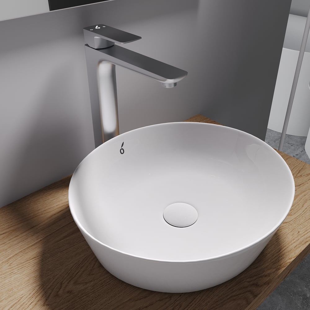 Смеситель для раковины высокий Oliveeka D, хром OL-239003-CR