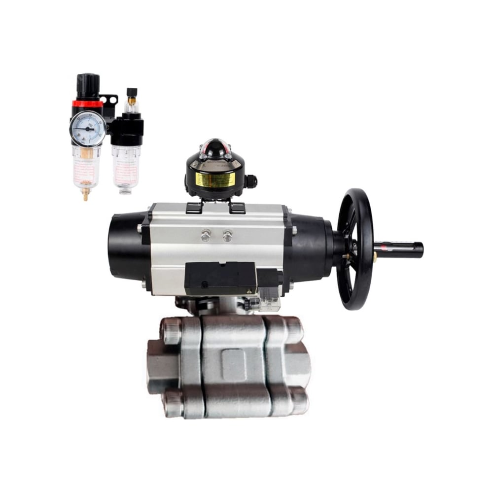 Изображение товара Кран шаровой DN100 PN63 под приварку с пневмоприводом DA-105-1