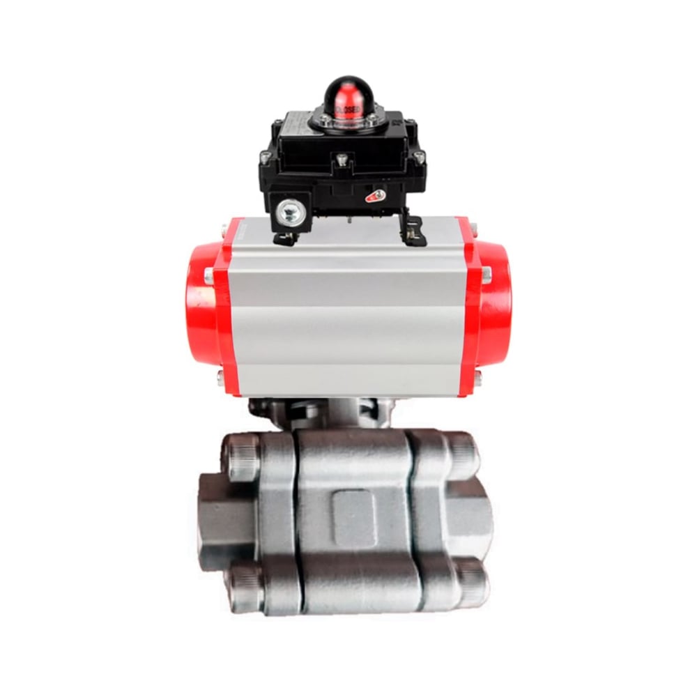 Изображение товара Кран шаровой DN100 Ру63 нержавеющая сталь под приварку с пневмоприводом DA-105