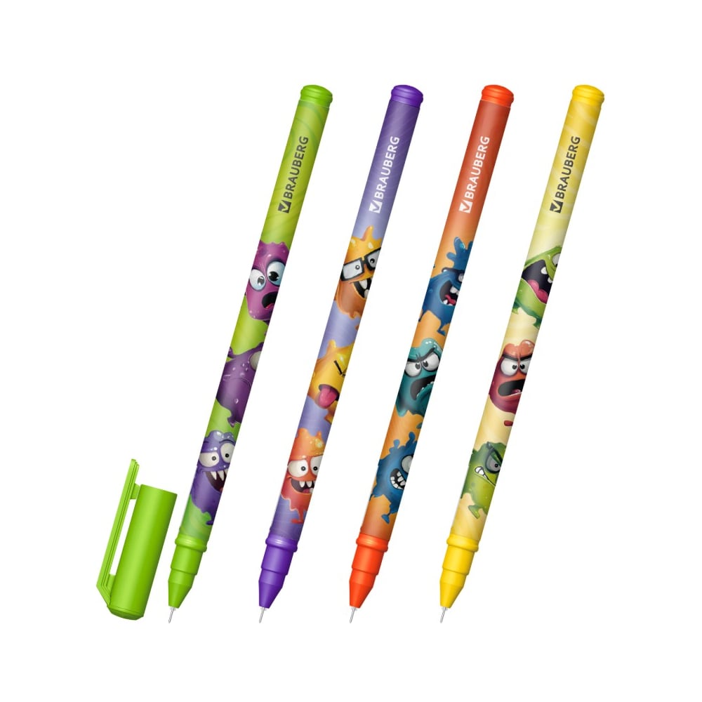 Изображение товара BRAUBERG MONSTIKI гелевая ручка 0,5 мм синий, набор 30 шт