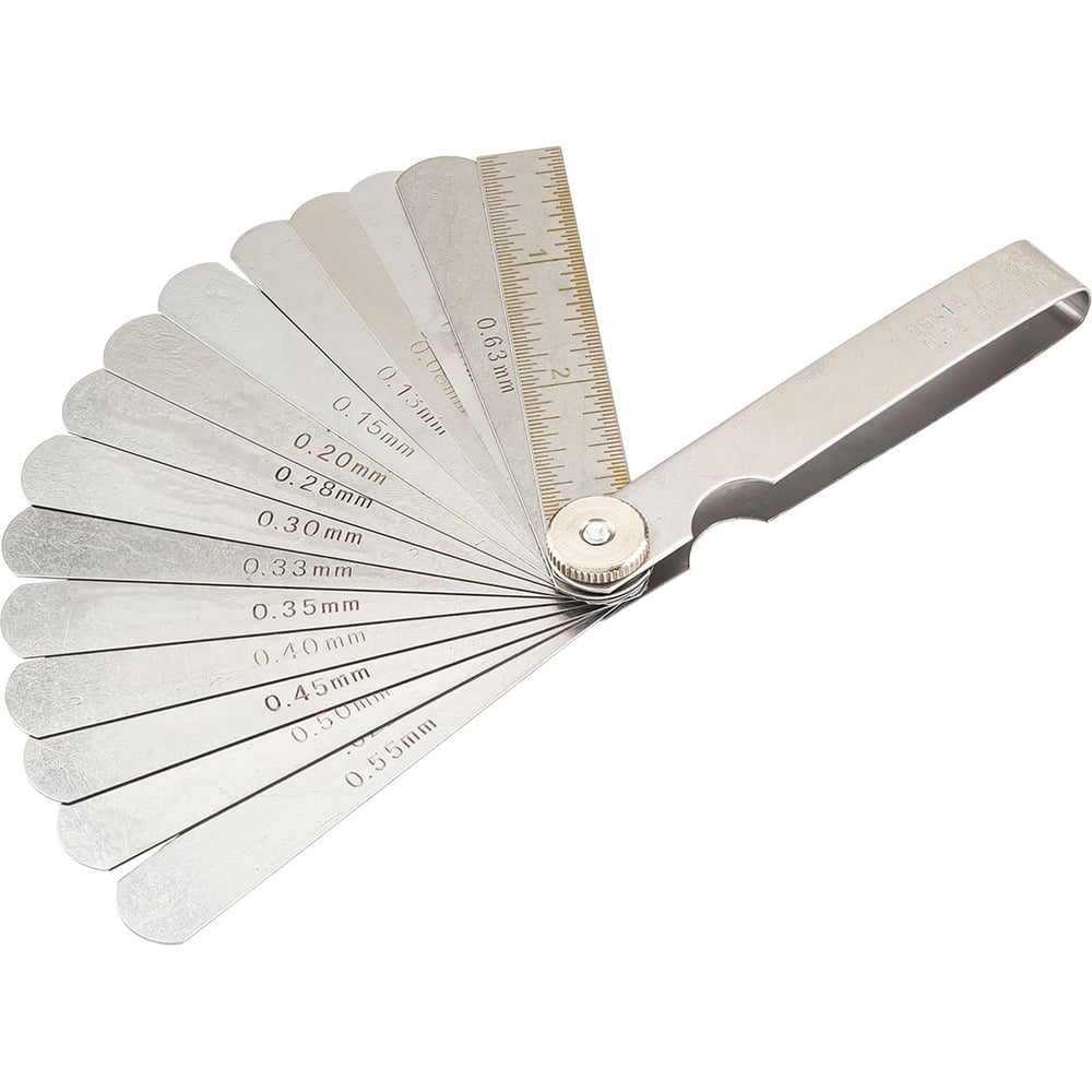 Изображение товара Щупы Forsage F-61803(48143) 15 шт изогнутые для измерения зазоров Изображение товара Щупы Forsage F-61803(48143) 15 шт изогнутые для измерения зазоров