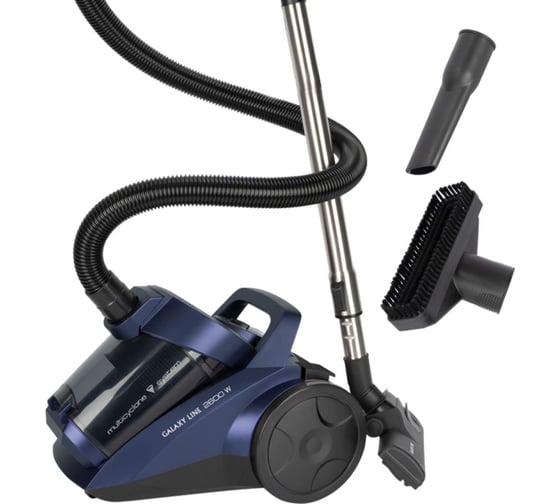 Изображение товара Пылесос Galaxy Line GL 6228 мультициклон, 2600 Вт, 3,4 л, 350 аэроватт, сине-черный 7040162280