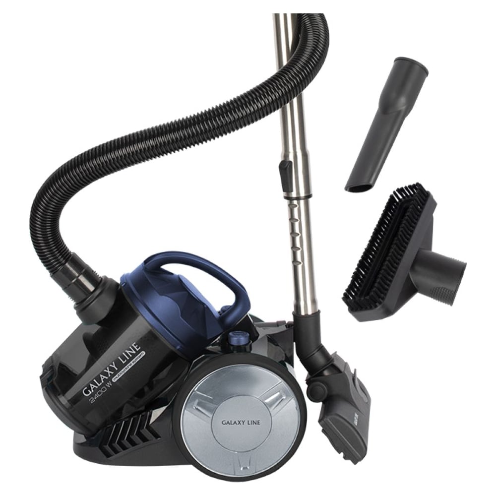 Изображение товара Пылесос Galaxy Line GL 6226 мультициклон, 2400 Вт, 2 л, 320 аэроватт, черно-синий 7040162260