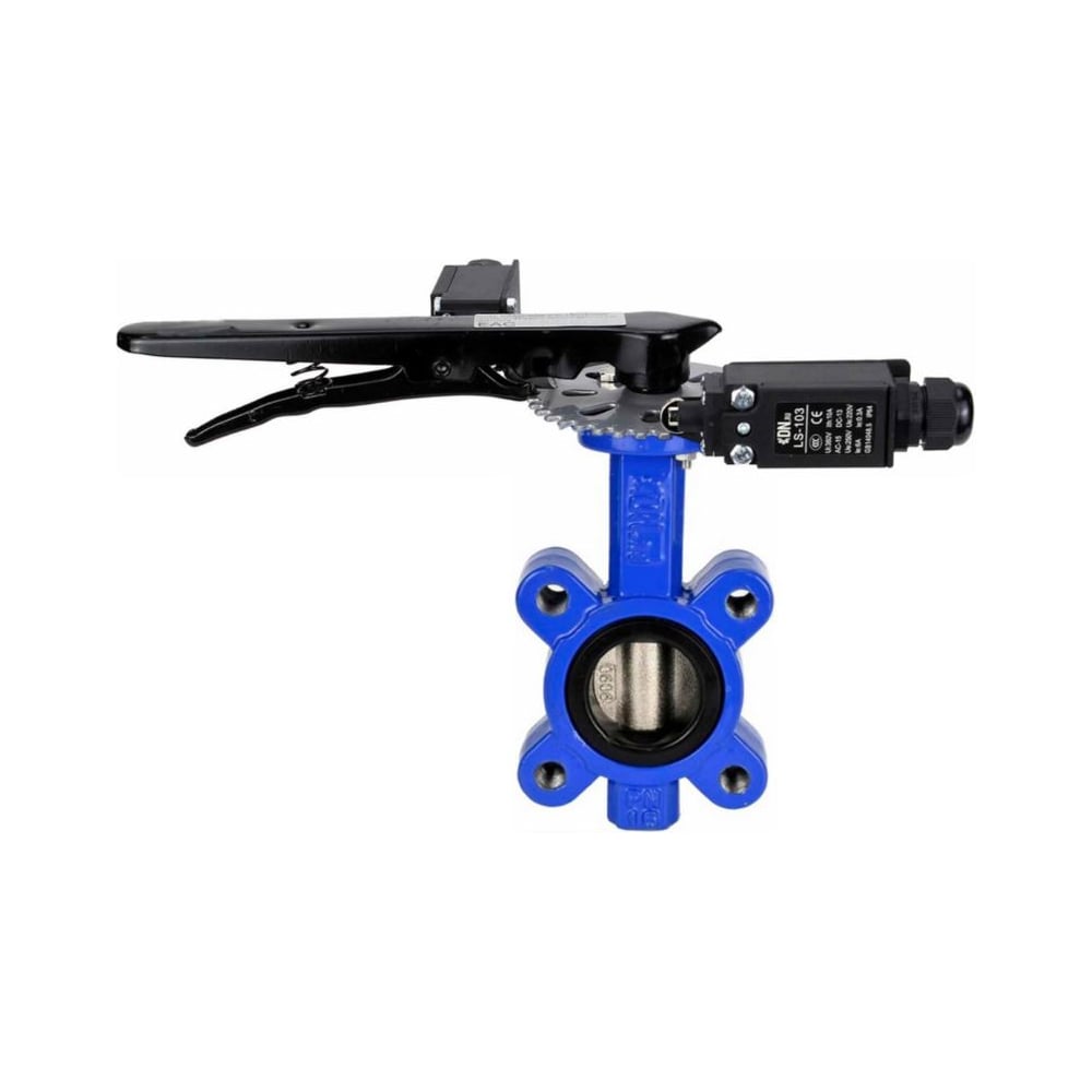 Изображение товара Затвор дисковый DN.ru QT450-304-EPDM-2W-Fb-H Ду50 Ру16 с рукояткой и двумя концевыми датчиками LS-103-41NM2-250 D050-89681 Изображение товара Затвор дисковый DN.ru QT450-304-EPDM-2W-Fb-H Ду50 Ру16 с рукояткой и двумя концевыми датчиками LS-103-41NM2-250 D050-89681