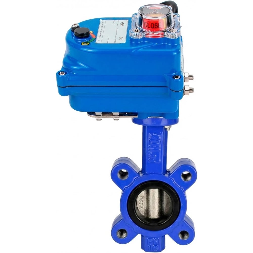 Затвор дисковый DN.ru QT450-304-EPDM-2W-Fb-H Ду50 Ру16 электропривод 003 blue 12В D050-89632