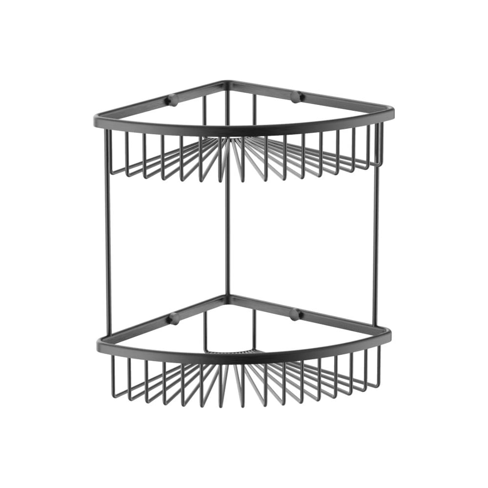 Изображение товара Полка для ванной Wonzon & Woghand 2-х ярусная Темный графит WW-4128-BGM