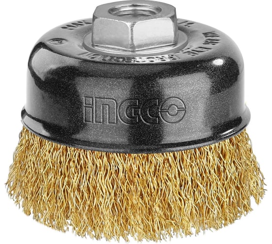 Изображение товара Щетка-крацевка с гайкой INGCO 125 мм INDUSTRIAL WB11255
