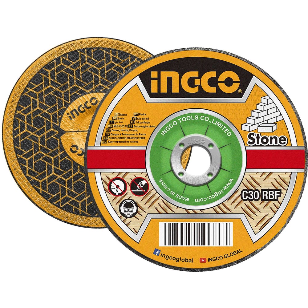 Изображение товара Шлифовальный диск по камню INGCO 230х6х22.2 мм SGD602301