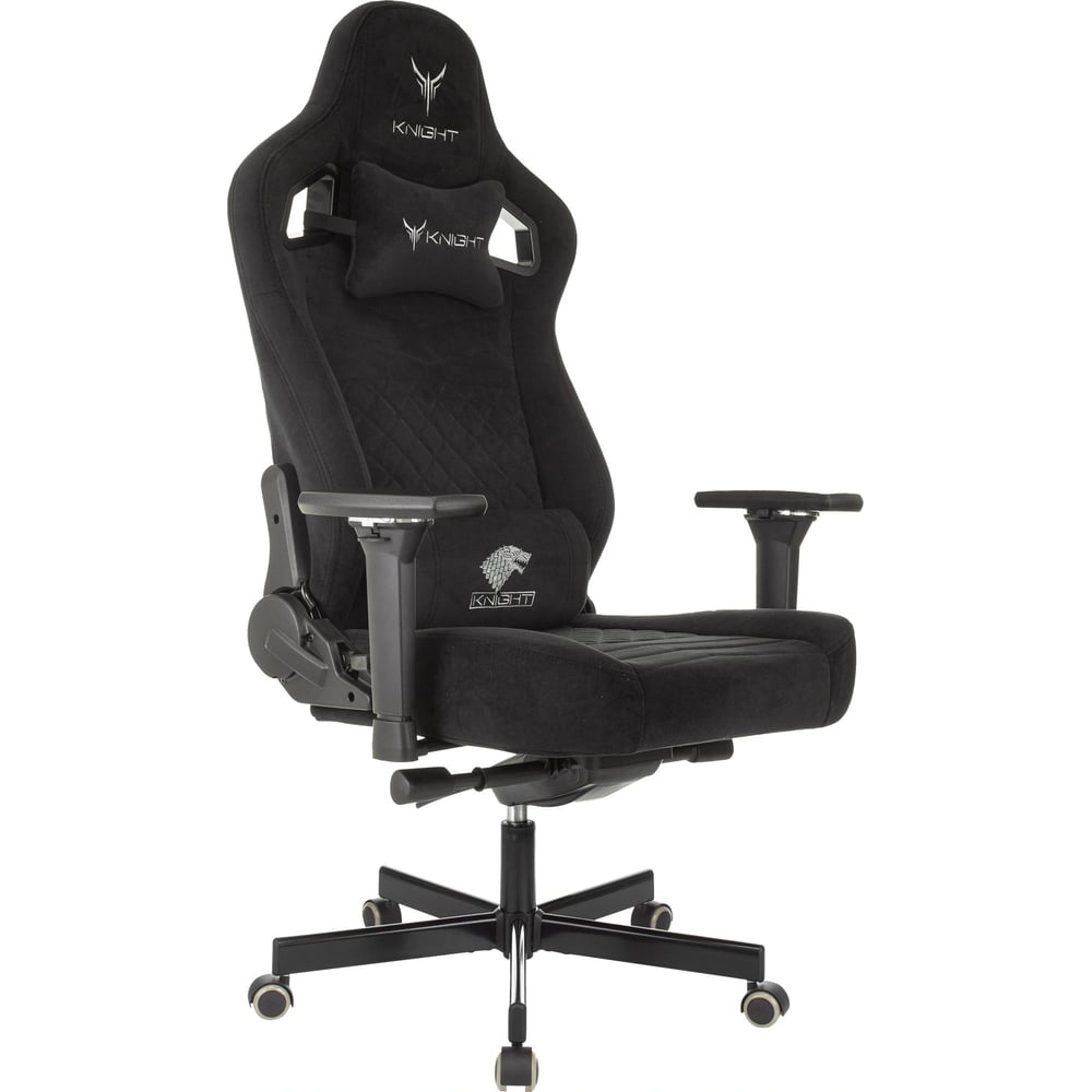Изображение товара Кресло игровое Бюрократ Knight Hunter черный Alfa Black искусственная замша, крестовина металл, 2024007