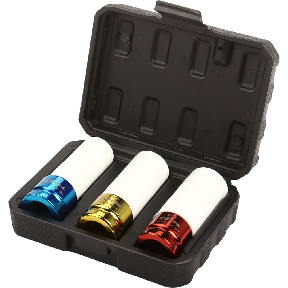 Изображение товара Набор головок ударных LIGE для литых дисков в защитном кожухе 1/2" 3пр.(17,19,21мм), L-85мм в кейсе LG-S4017 328230