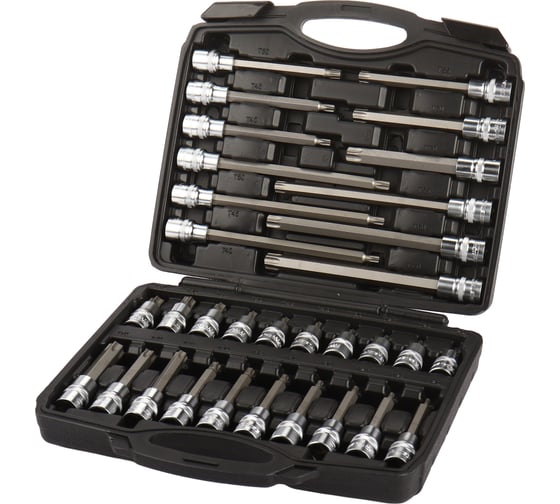 Изображение товара Набор торцевых головок-бит LIGE 1/2 (Т20,Т25,Т27,Т30,Т40,Т45,Т50,Т55,Т60,Т70) 32пр. LG-S4013 184666