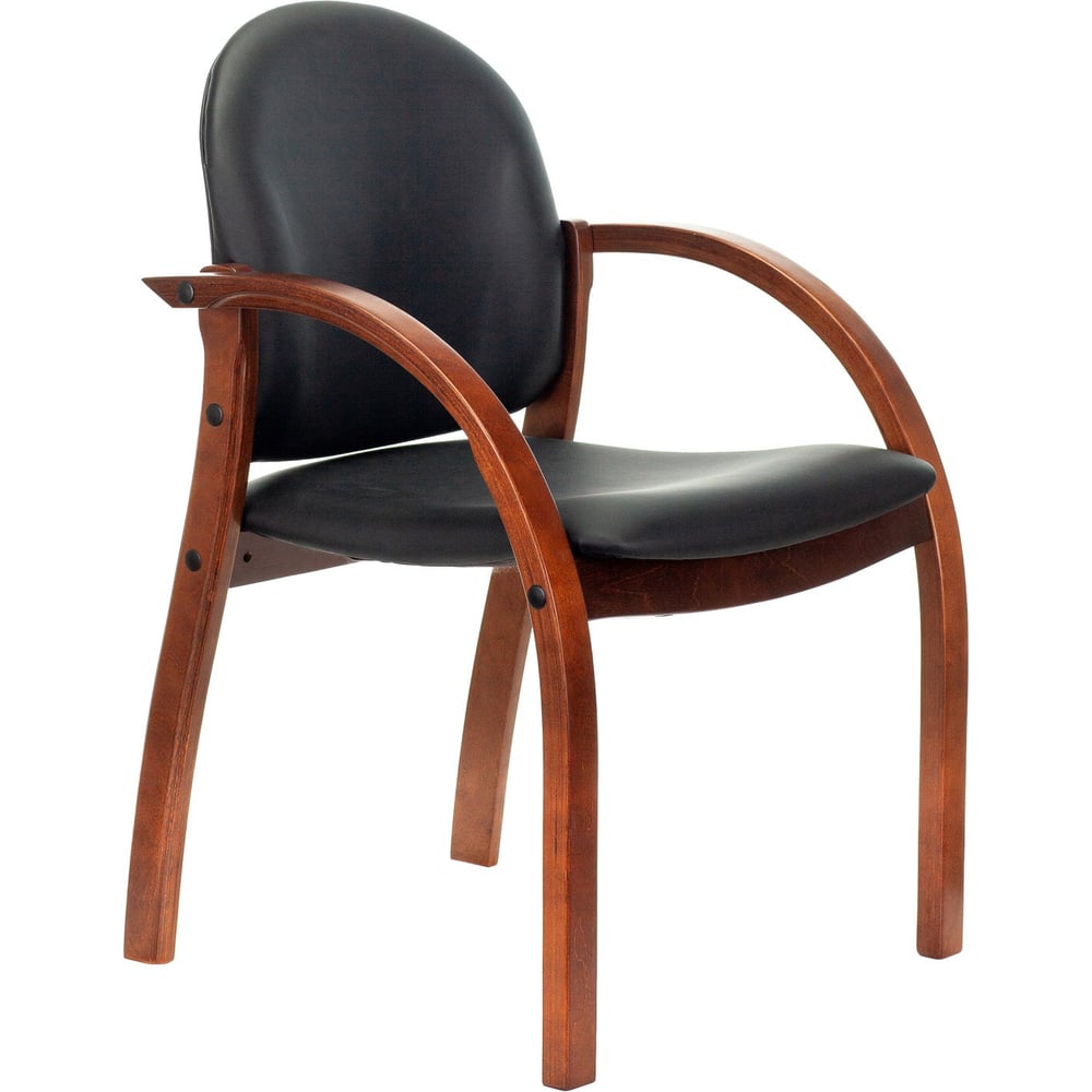 Изображение товара Стул Бюрократ Джуно черный экокожа, на ножках дерево 1390931