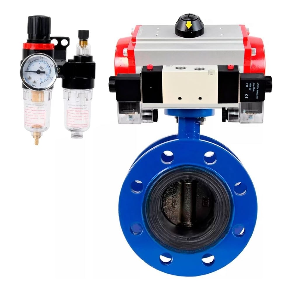 Изображение товара Затвор дисковый DN.ru GGG40-304-EPDM-2W-F-H Ду150 Ру16