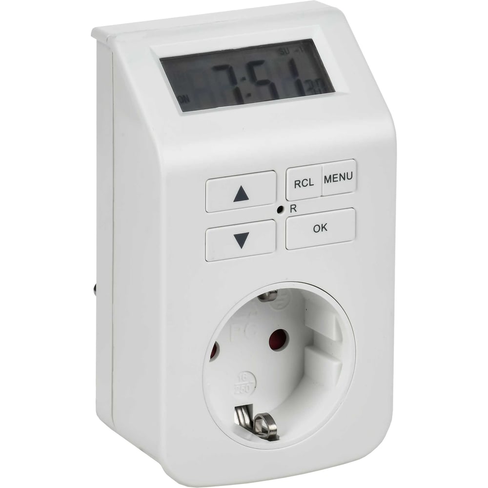 Изображение товара Розетка-таймер электрическая IEK 1мин 7дн 112on/off 16А IP20 ERT10-1-16-N-01-6-K01