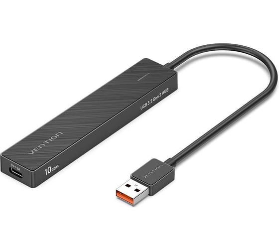 Изображение товара Концентратор Vention USB 3.2 Gen 2 на 4 порта Черный - 0.15м. CHOBB