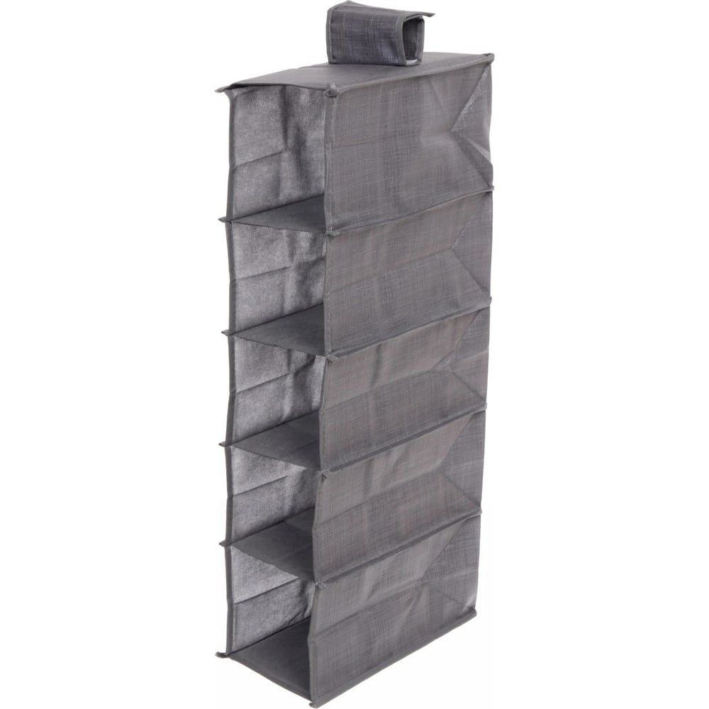 Изображение товара Кофр - органайзер подвесной Селфи ФЛЭТ, цвет темно-серый, 5 отделений, 30*15*70см 980-149