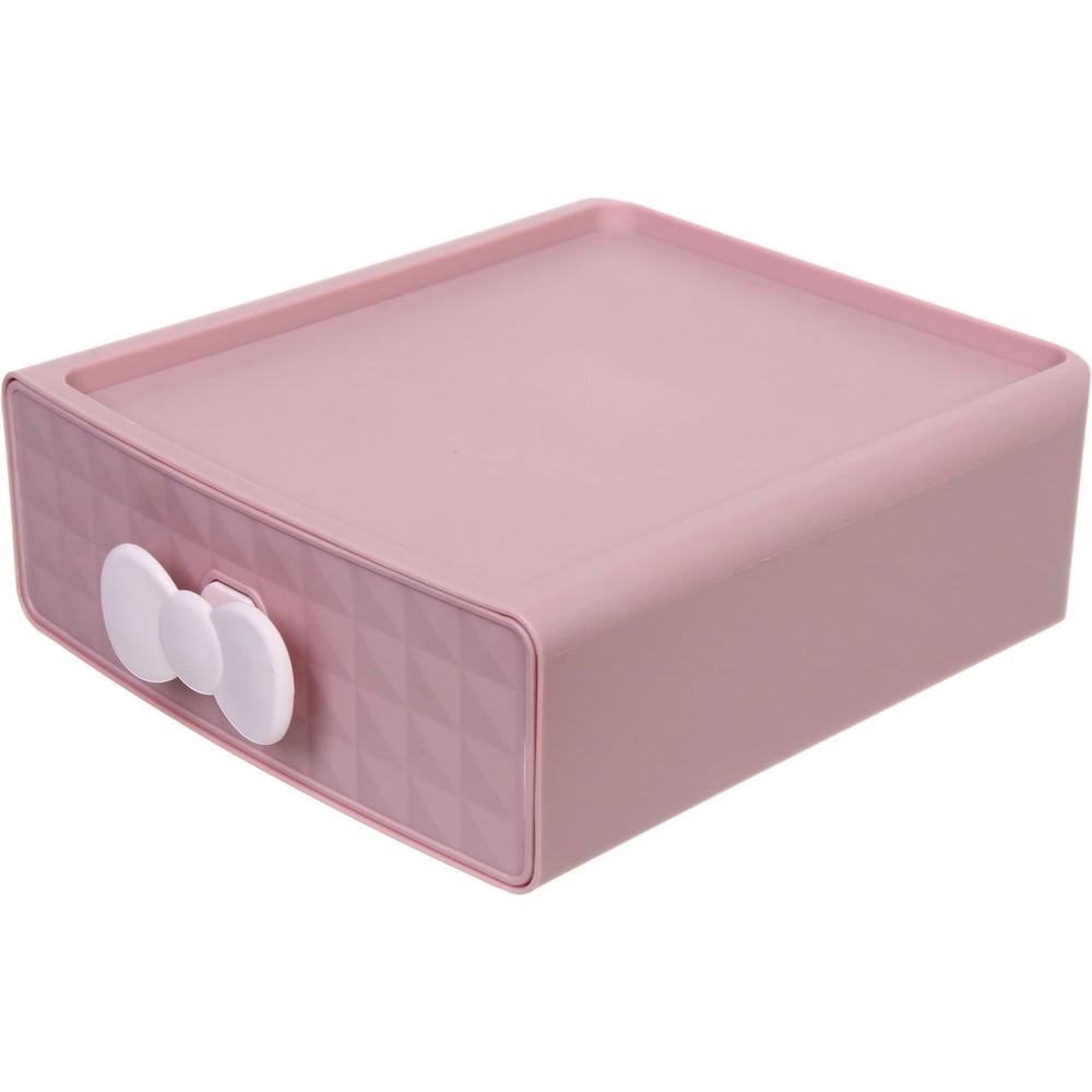 Изображение товара Мини - ящик для хранения мелочей Селфи ЛЕНАР, цвет пудровый, 22,7*20,2*6,6см (пакет) 852-104