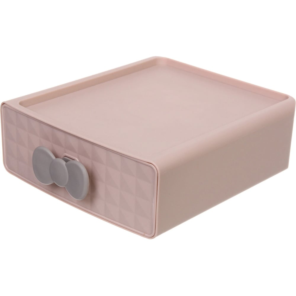 Изображение товара Мини - ящик для хранения мелочей Селфи АТЛАНТА, цвет пудрово-бежевый, 22,6*20,5*8см (пакет) 564-539