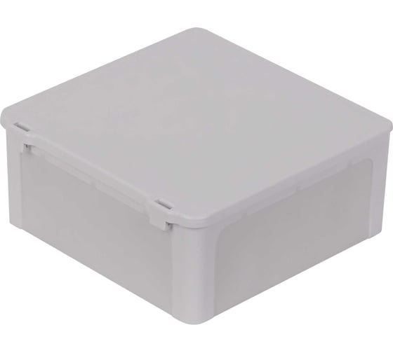 Изображение товара Коробка распределительная двухкомпонентная Тусо для открытой проводки 100х100х45 мм с откидной крышкой IP 54 78 шт Рувинил 67245
