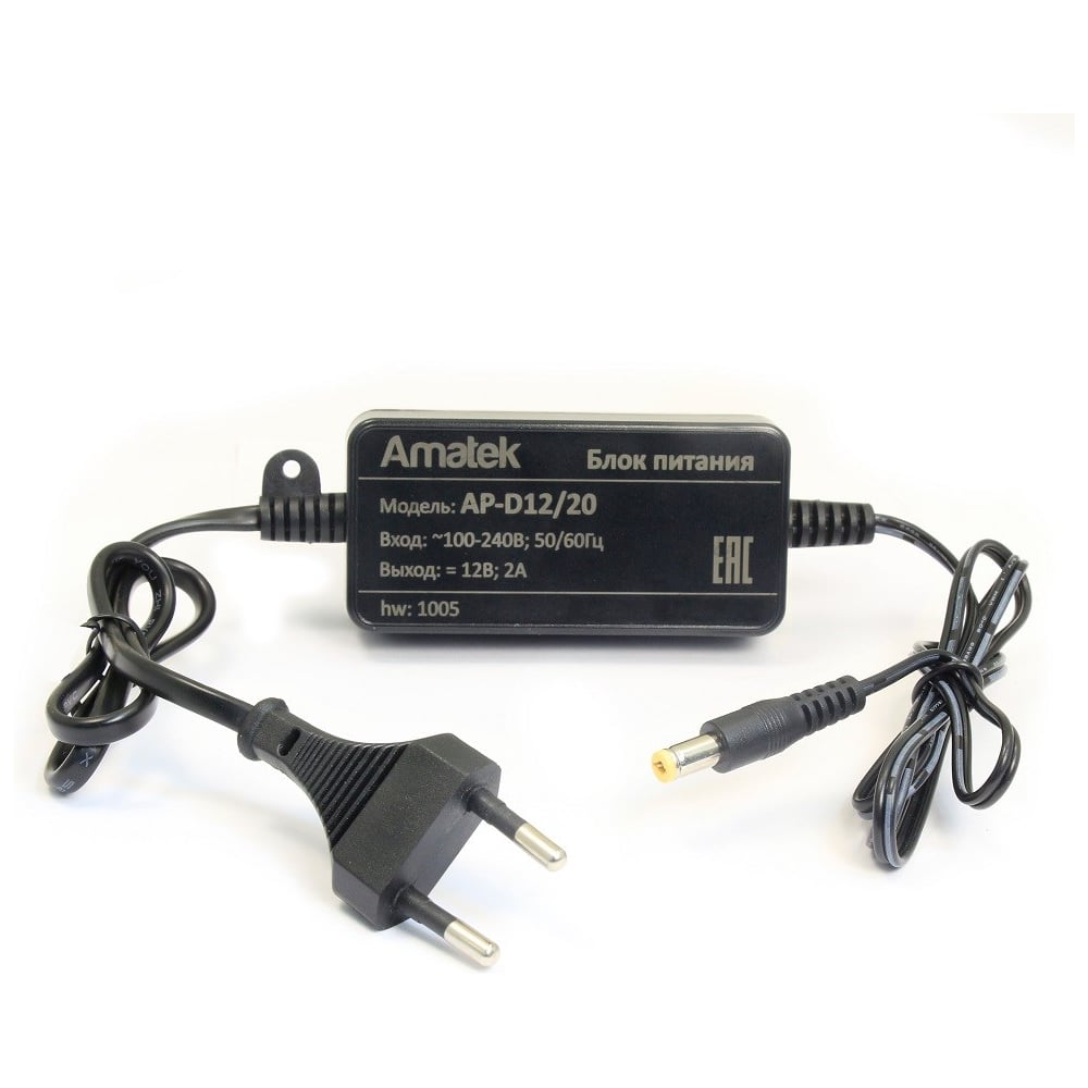Изображение товара Блок питания Amatek AP-D12/20 12В / 2А 7001005