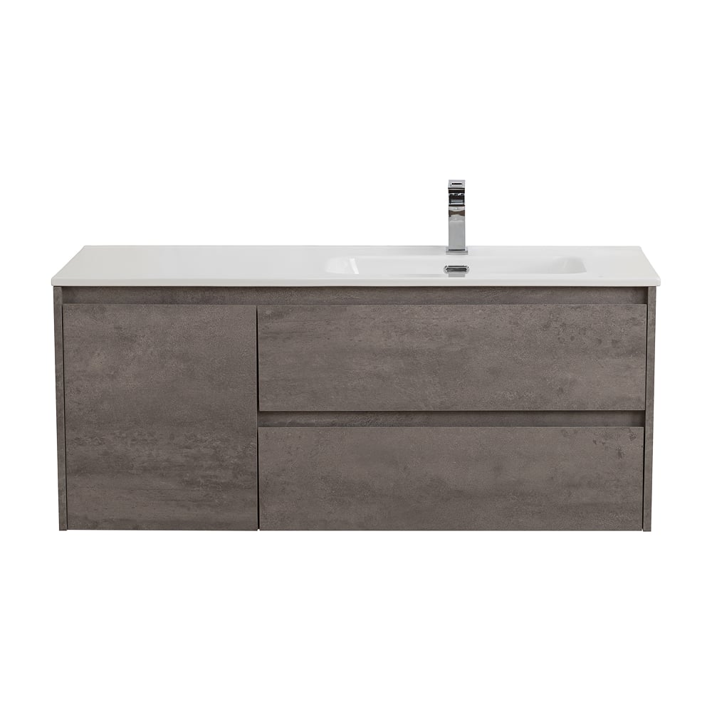 Подвесная база под раковину BelBagno Cemento Grigio KRAFT-1000-2C-1A-SO-CG-R