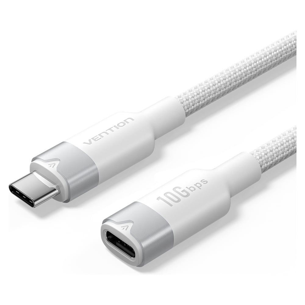 Изображение товара Кабель-удлинитель VENTION USB 3.2 Gen2 CM/CF - 1м. Белый 5А PD100W TRFWF