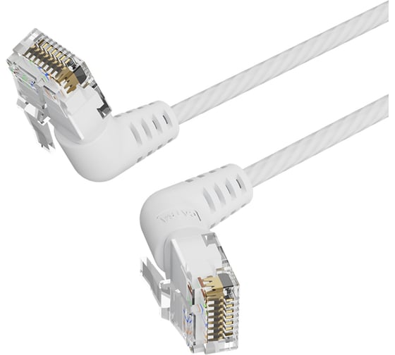 Изображение товара Патч-корд VENTION прямой UTP cat.6a, RJ45 угол 90 - 1м. Белый IBOWF